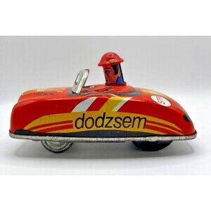 Vintage 4” Torpeauto Dodzsem 308 STB STP Tin Litho TOY CAR with driver - Hungary